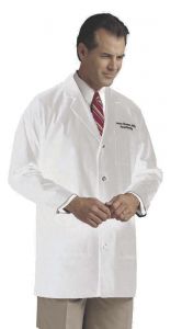 Landau 3163 Men's Tailored White 35” Lab Coat *CLEARANCE NO RETURN OR EXCHANGE*