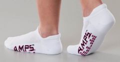 AMPS Coolmax® 5851 Tab Cut Sock - Women's White *CLEARANCE NO RETURN OR EXCHANGE*