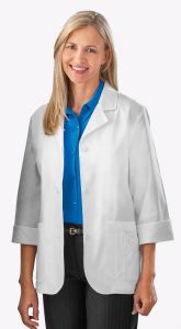 White Swan Meta 871 Women's 3/4 Sleeve Stretch Fabric 29”  Lab Coat *CLEARANCE no return or exchange*