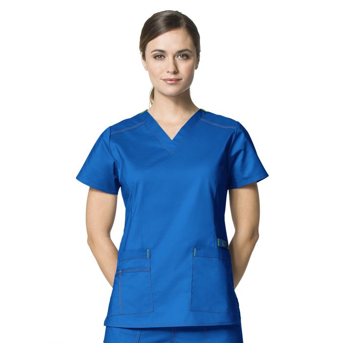WonderWink 6108 VNeck Scrub Top UniformsAndScrubs