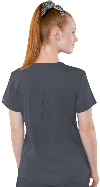 Med Couture Touch Women's V-Neck Knit Back Top 