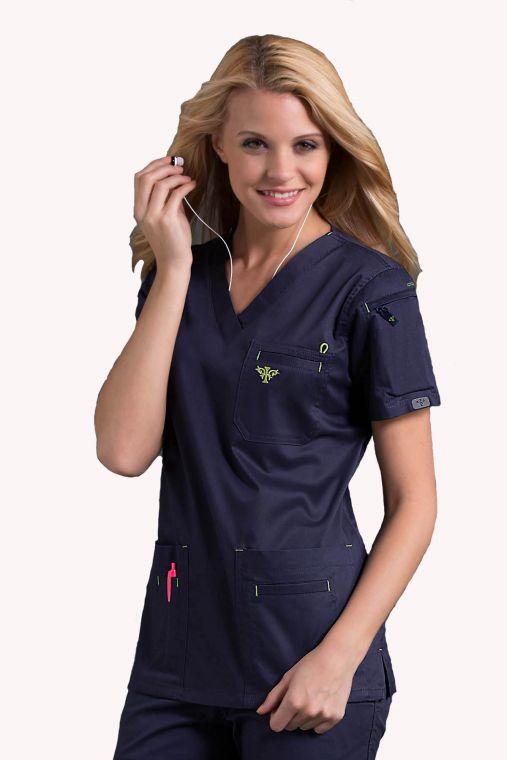 peaches med couture scrubs