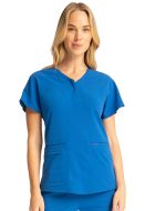 Cherokee Euphoria CK791A Ladies Zip V-Neck Top