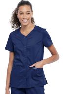 Cherokee Workwear Revolution WW622 Snap Front V-Neck Top *CLEARANCE - NO RETURNS OR EXCHANGES*