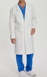 Landau Essentials 3138 Men’s 3-Pocket Full-Length White Coat